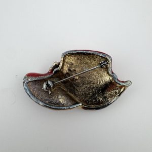 Alternative view of Beautiful Vintage Red Hat Brooch